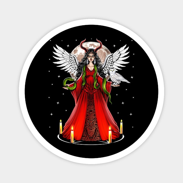 Lilith Pagan Goddess Magnet by underheaven